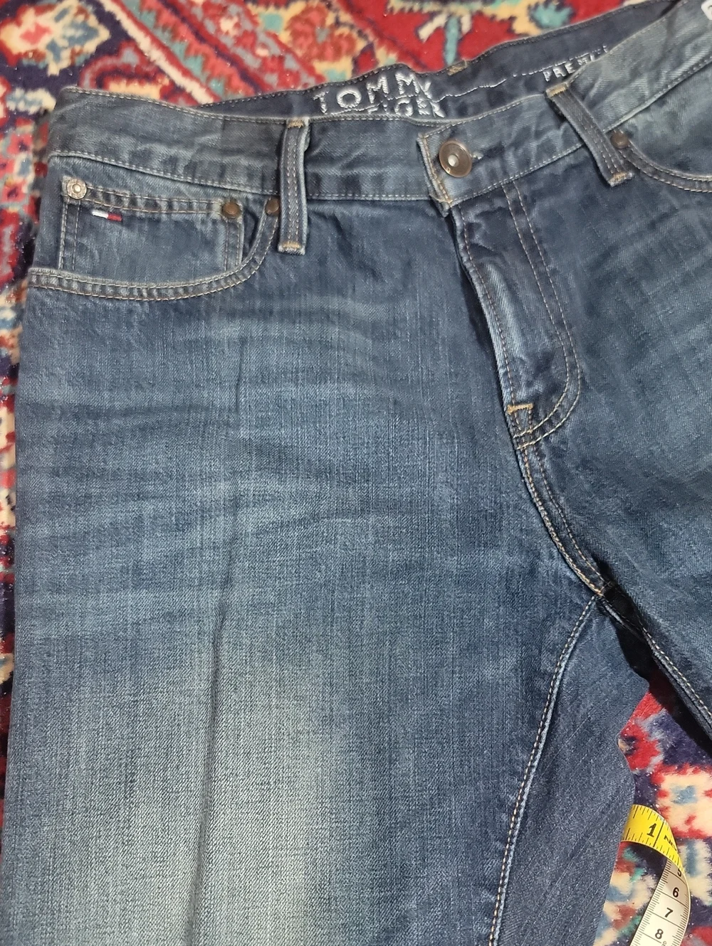 Tommy Hilfiger Men's Slim Straight Blue Denim Jeans 32W X 27L